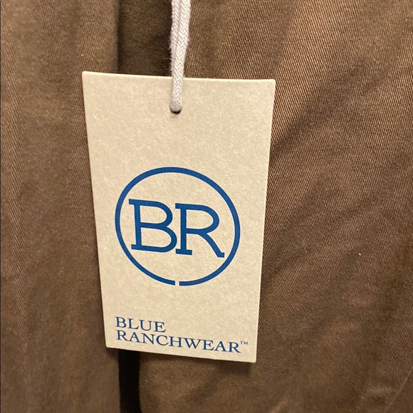 BLUE RANCHWEAR MEN'S SOLID TWILL LONG SLEEVE SNAP STRETCH WESTERN SHIRT - Picture 4 of 8